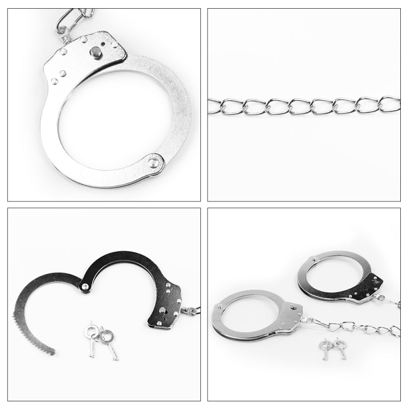 Металлические наножники на цепи Fetish Pleasure Metal Leg Cuffs