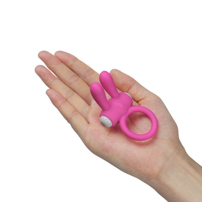 Розовое эрекционное кольцо с вибрацией Power Clit Silicone Cockring