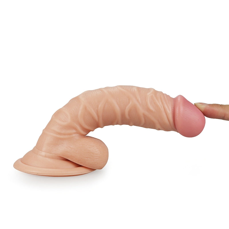 Фаллоимитатор на присоске телесного цвета Real Extreme Dildo 7.5