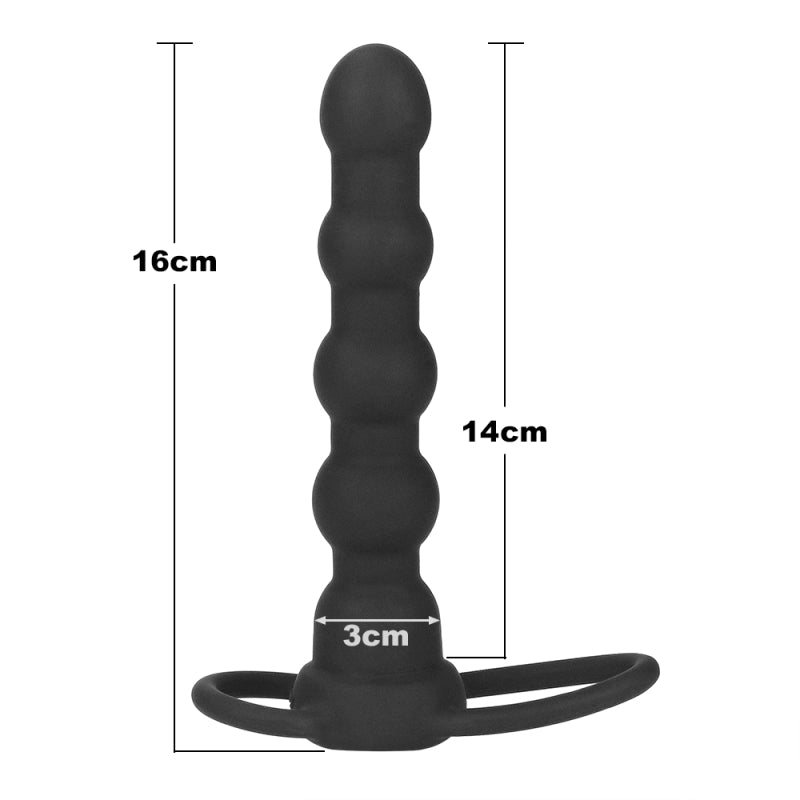 Насадка на член для анальной стимуляции Vibrating Rock Balled Double Prober
