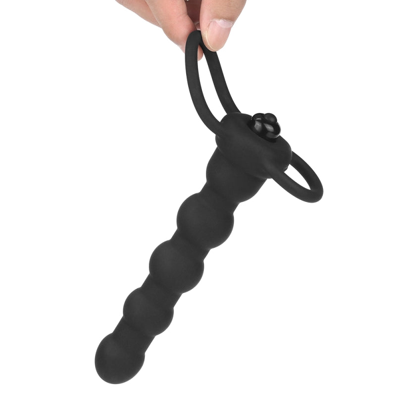 Насадка на член для анальной стимуляции Vibrating Rock Balled Double Prober