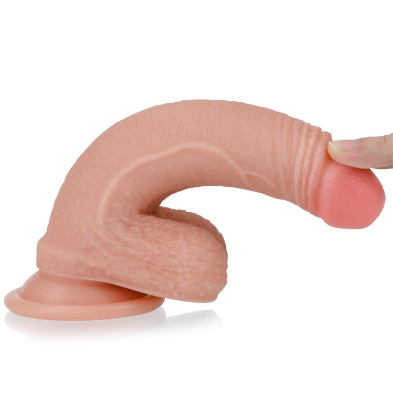 Реалистичный двухслойный фаллоимитатор телесный Dual layered Platinum Silicone Cock