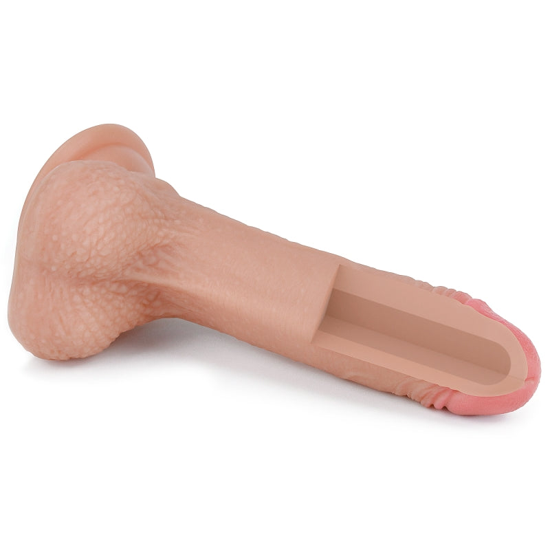 Реалистичный двухслойный фаллоимитатор телесный Dual layered Platinum Silicone Cock