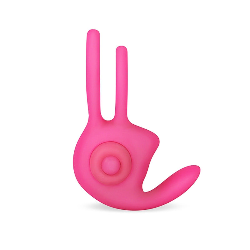 Вибро-насадка для пениса с эрекционными кольцами Power Clit Duo Silicone Cockring Pink