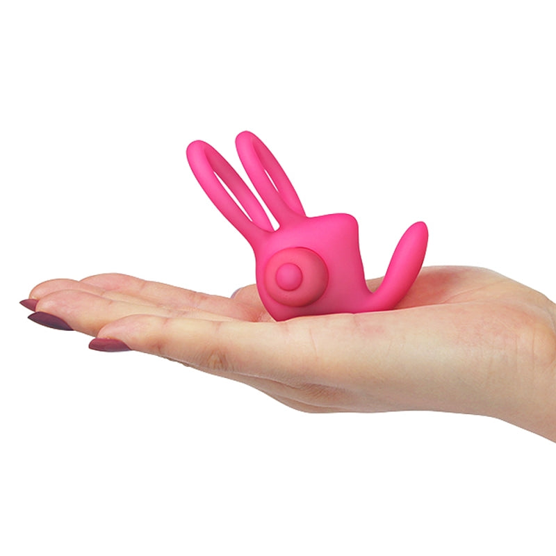 Вибро-насадка для пениса с эрекционными кольцами Power Clit Duo Silicone Cockring Pink