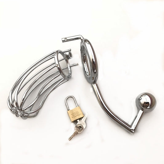 Мужской пояс верности с анальным крюком