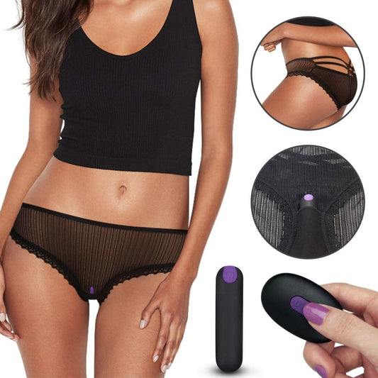 Трусики с вибратором IJOY Rechargeable Remote Control Lace Panty