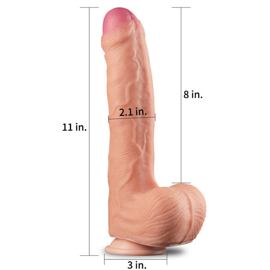 Фаллоимитатор гигант Dual Layer Liquid Silicone Cock 11.0