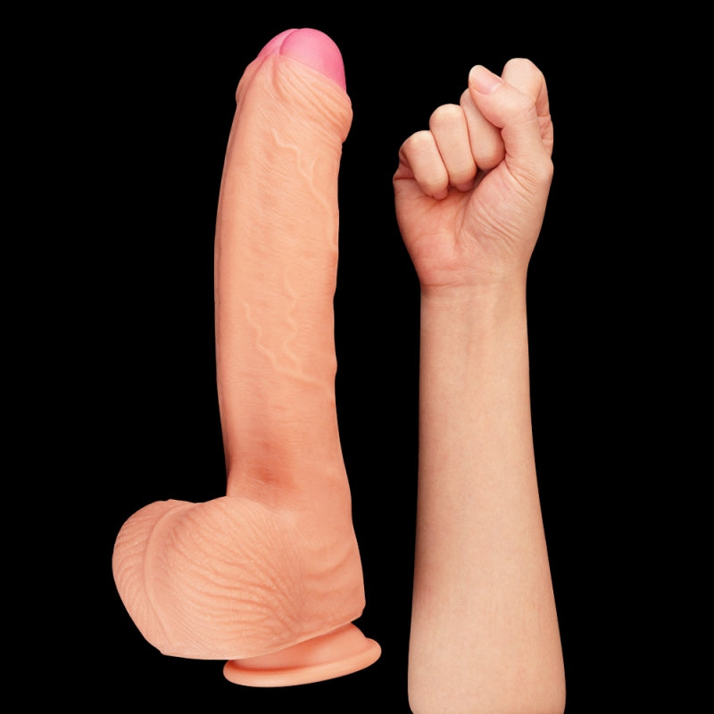 Фаллоимитатор гигант Dual Layer Liquid Silicone Cock 11.0