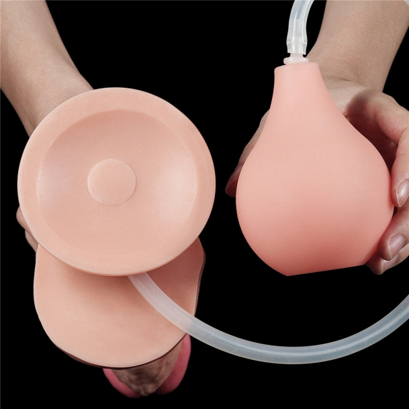 Телесный фаллоимитатор на присоске Squirt Extreme Dildo 10.0