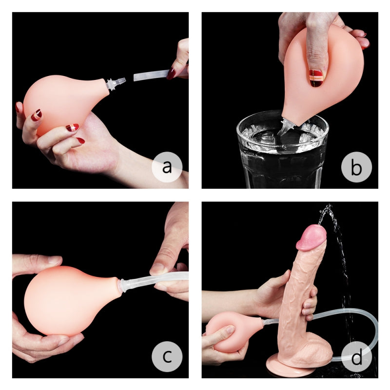 Телесный фаллоимитатор на присоске Squirt Extreme Dildo 11.0