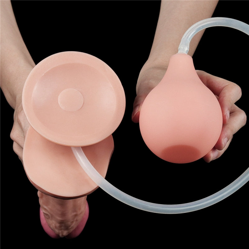 Телесный фаллоимитатор на присоске Squirt Extreme Dildo 11.0