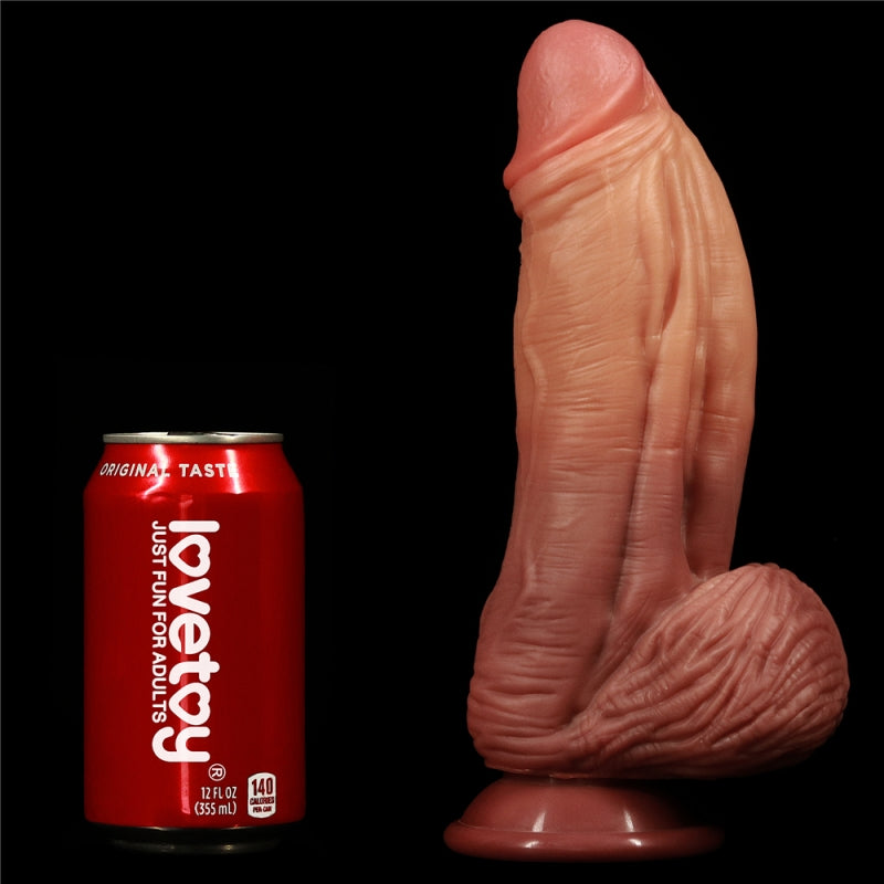 Двухслойный фаллоимитатор гигант на присоске Dual layered Platinum Silicone Cock 10.0