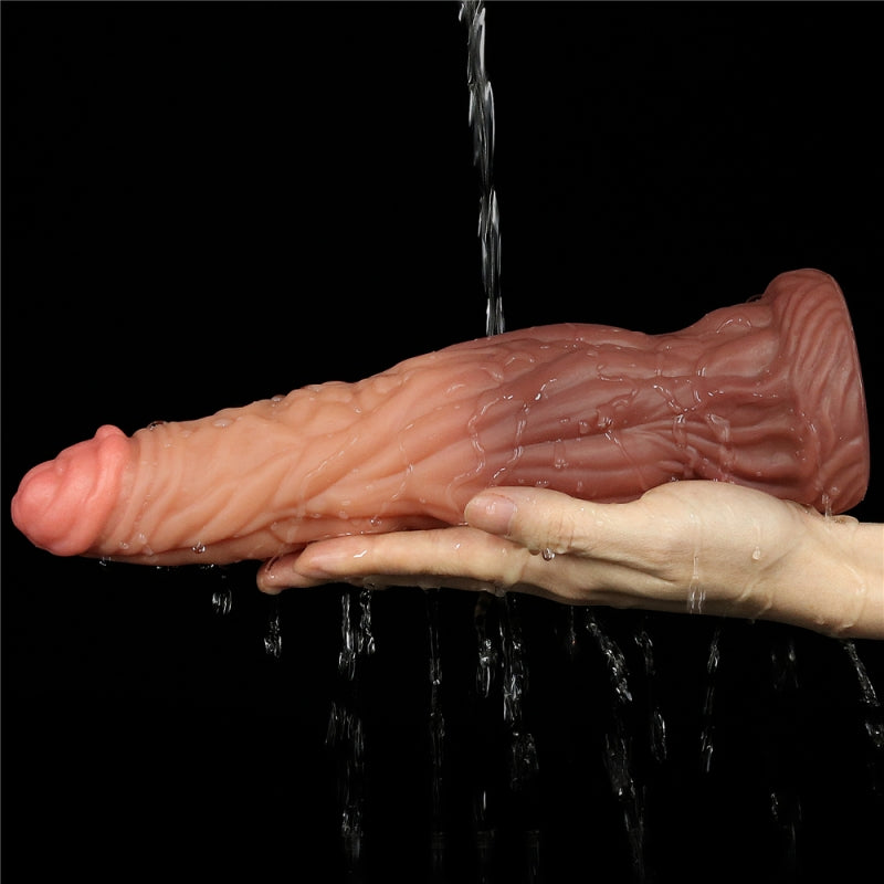 Жилистый фаллоимитатор Dual layered Liquid Silicone Nature Cock 9.5