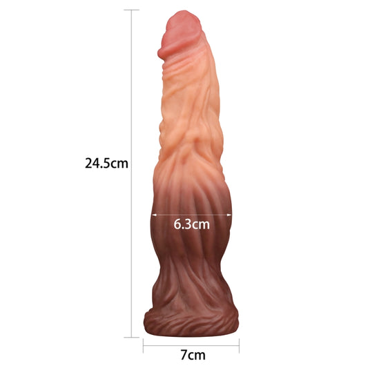 Жилистый фаллоимитатор Dual layered Liquid Silicone Nature Cock 9.5