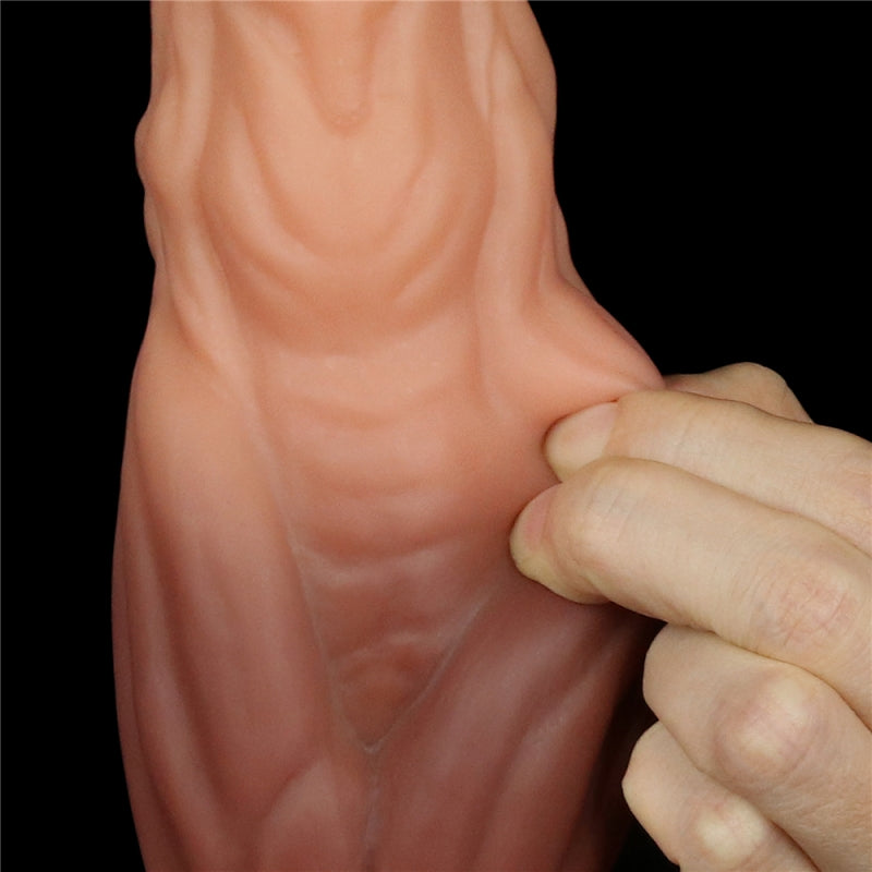 Жилистый фаллоимитатор Dual layered Liquid Silicone Nature Cock 9.5