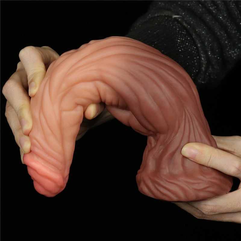 Жилистый фаллоимитатор Dual layered Liquid Silicone Nature Cock 9.5
