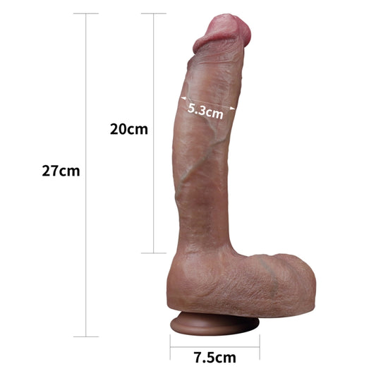 Рельефный фаллоимитатор Dual layered Silicone Platinum Cock 10.5