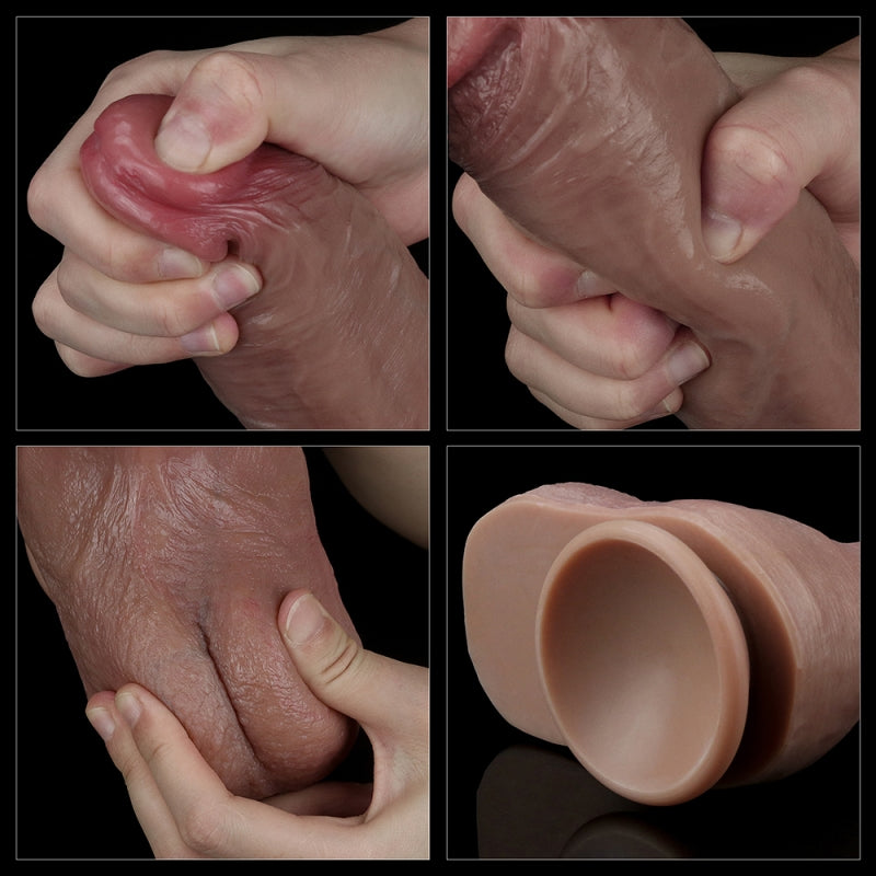 Рельефный фаллоимитатор Dual layered Silicone Platinum Cock 10.5