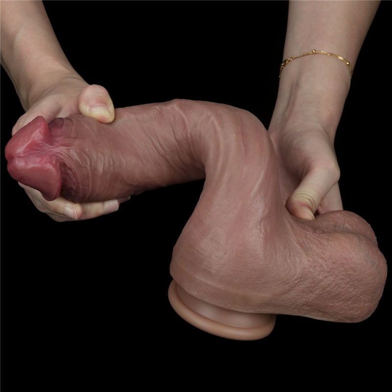 Рельефный фаллоимитатор Dual layered Silicone Platinum Cock 10.5
