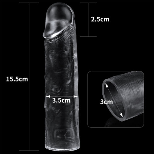 Прозрачная удлиняющая насадка на член Flawless Clear Penis Sleeve плюс 3см