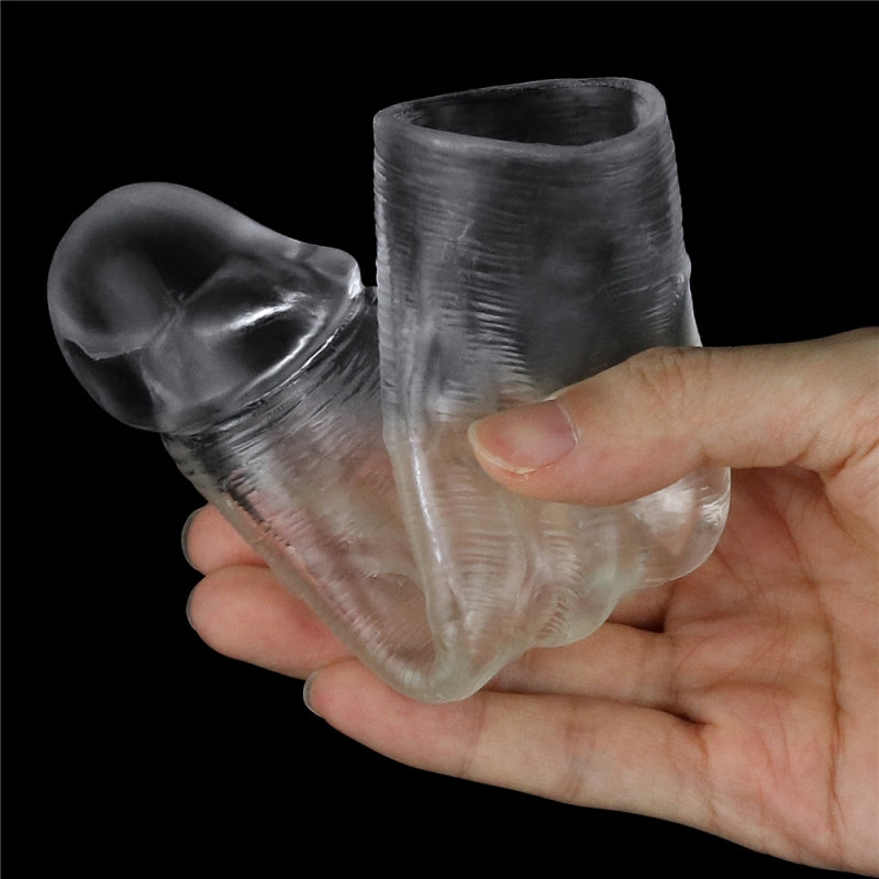 Прозрачная удлиняющая насадка на член Flawless Clear Penis Sleeve плюс 3см