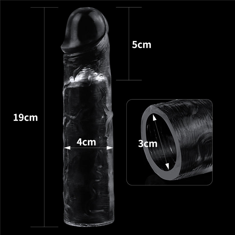 Прозрачная удлиняющая насадка на член Flawless Clear Penis Sleeve плюс 5см