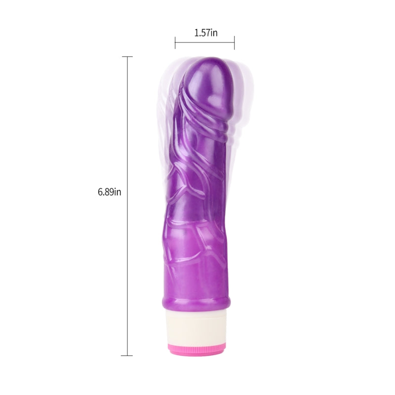 Фиолетовый гелевый мультискоростной вибратор Stud Rod