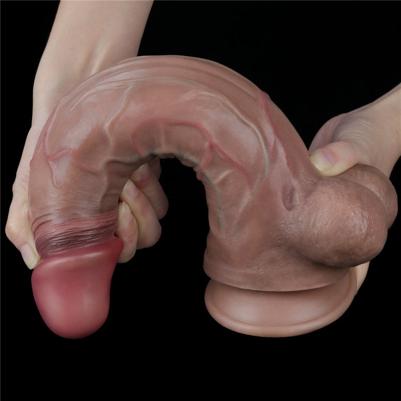 Рельефный фаллоимитатор Dual Layered Platinum Silicone Cock 11.5