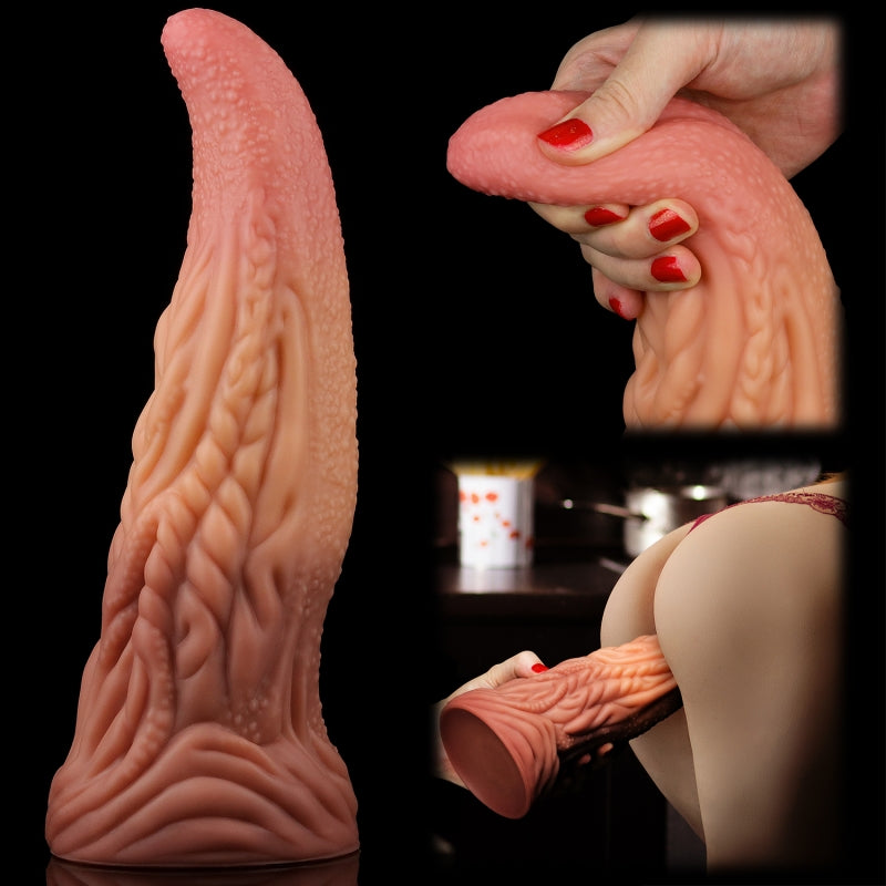 Двухслойный силиконовый фаллоимитатор Dual layered Platinum Silicone Tongue 10.0