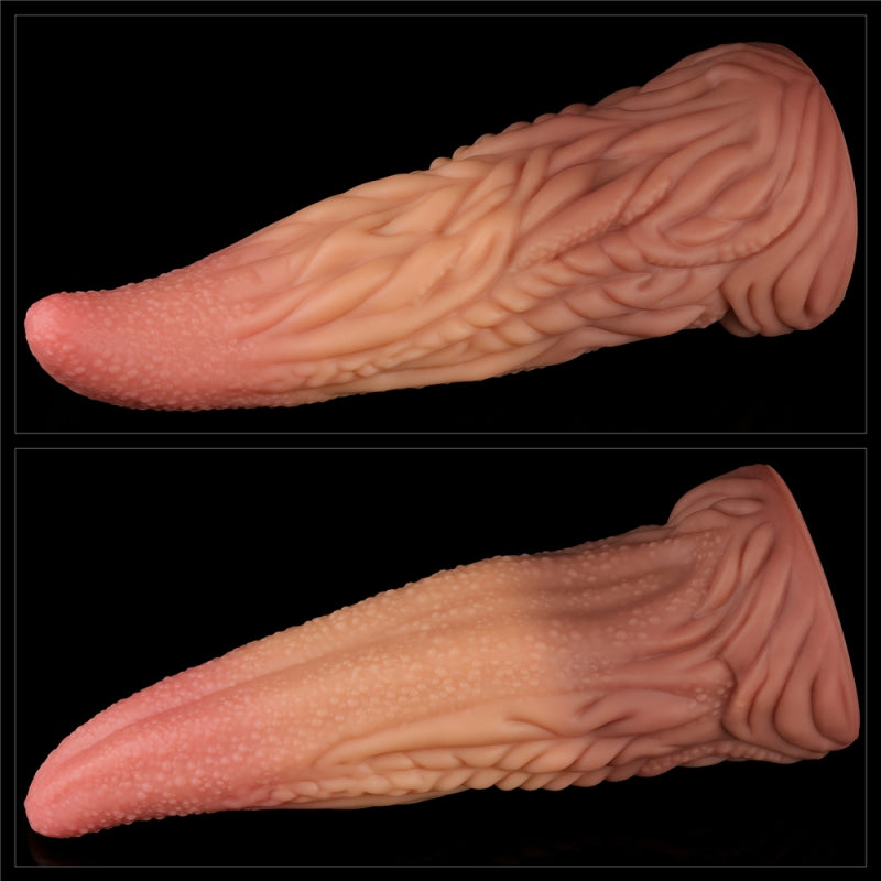 Двухслойный силиконовый фаллоимитатор Dual layered Platinum Silicone Tongue 10.0