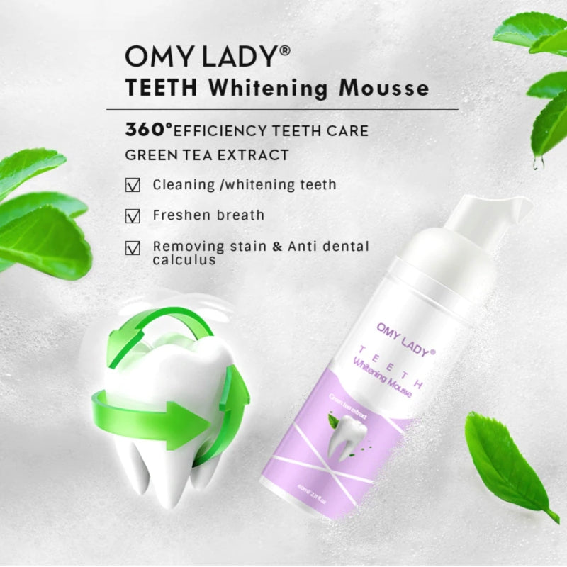 Зубная паста для отбеливания зубов Omy Lady Teeth Whitening Mousse 60мл