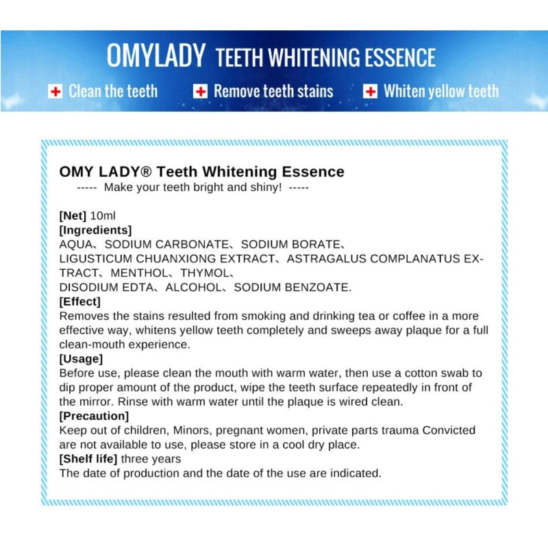 Эссенция для отбеливания зубов Omy Lady Teeth Whitening Essence 10мл