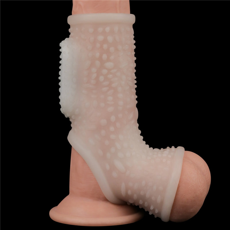 Насадка на пенис Vibrating Drip Knights Ring with Scrotum Sleeve