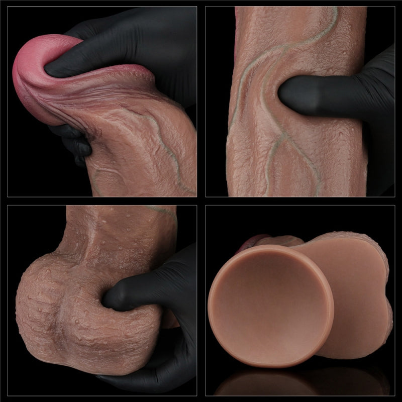 Фаллоимитатор гигант на присоске Dual Layered Silicone Cock XXL 13.0