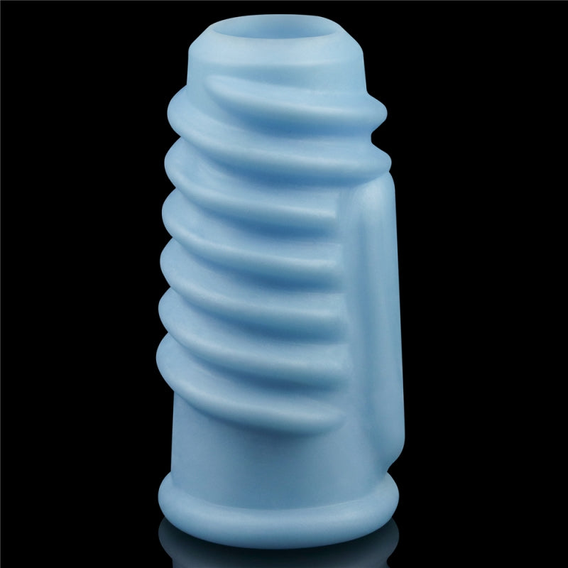 Насадка на пенис Vibrating Spiral Knights Ring Blue