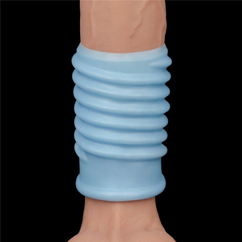Насадка на пенис Vibrating Spiral Knights Ring Blue