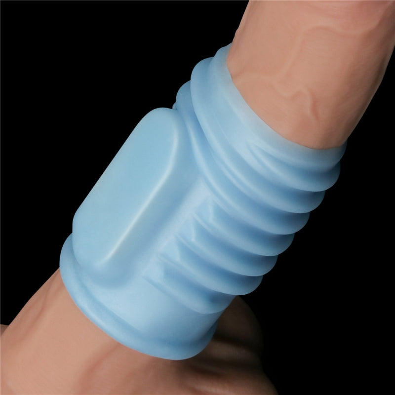 Насадка на пенис Vibrating Spiral Knights Ring Blue