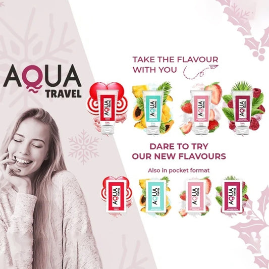 Лубрикант на водной основе с ароматом тропических фруктов Aqua Travel Flavour 50мл