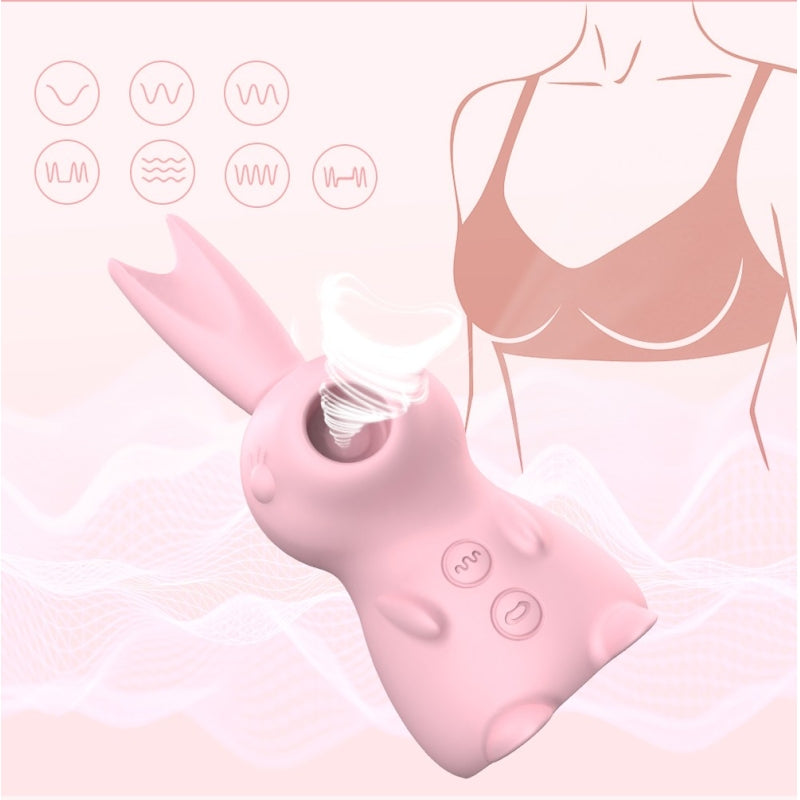 Розовый мультифункциональный кролик 3 в 1 Kissing Bunny