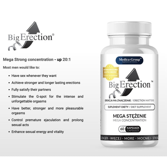 Капсулы для потенции и эрекции BigErection Capsules 60шт