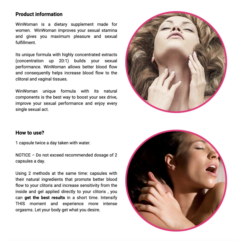 Препарат для повышения ощущений WinWoman Capsules 60шт