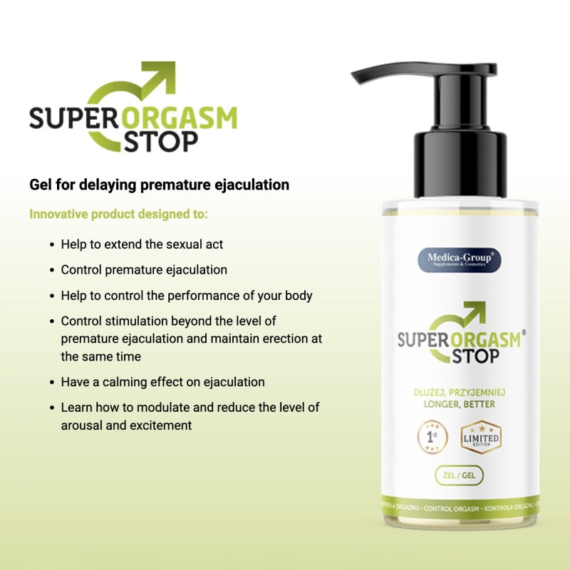Гель пролонгатор для отсрочки оргазма Super Orgasm Stop Gel 150мл