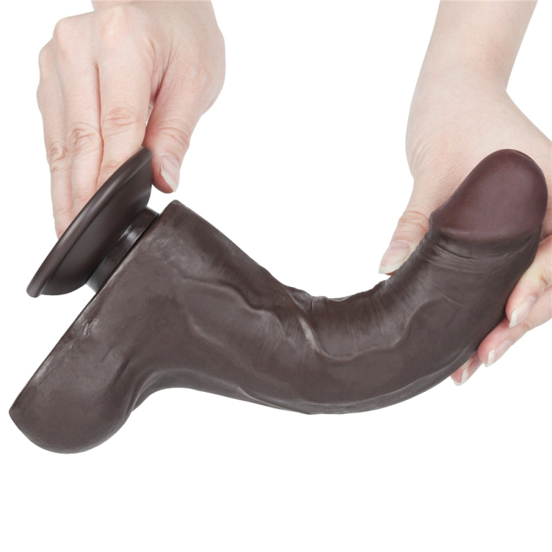 Фаллоимитатор на присоске Sliding Skin Dual Layer Dong Black 8.5