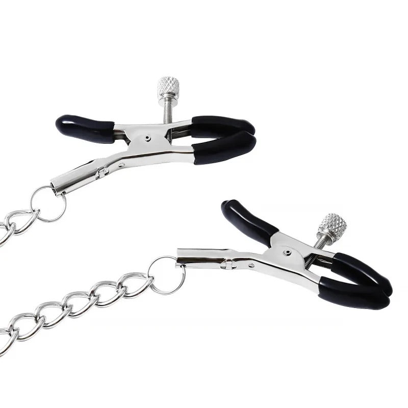 Зажимы для сосков с надписью на цепочке Nipple Clamps Bitch