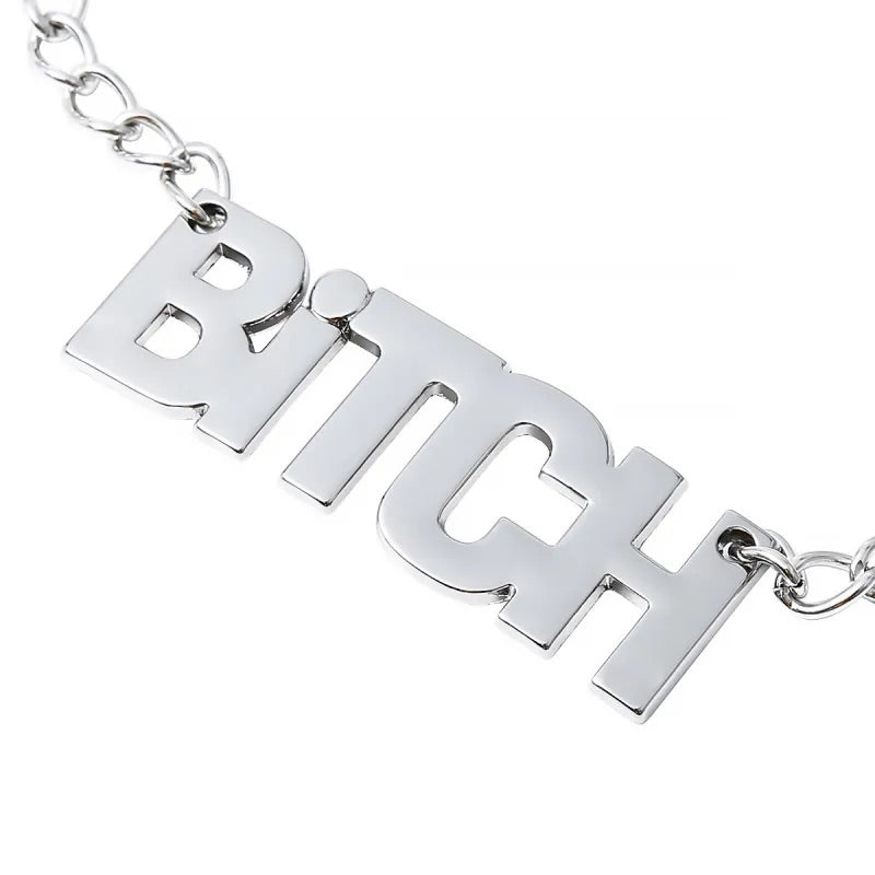 Зажимы для сосков с надписью на цепочке Nipple Clamps Bitch