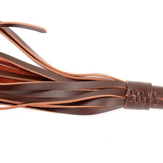 Коричневая кожаная плеть с рукояткой Brown Leather Flogger