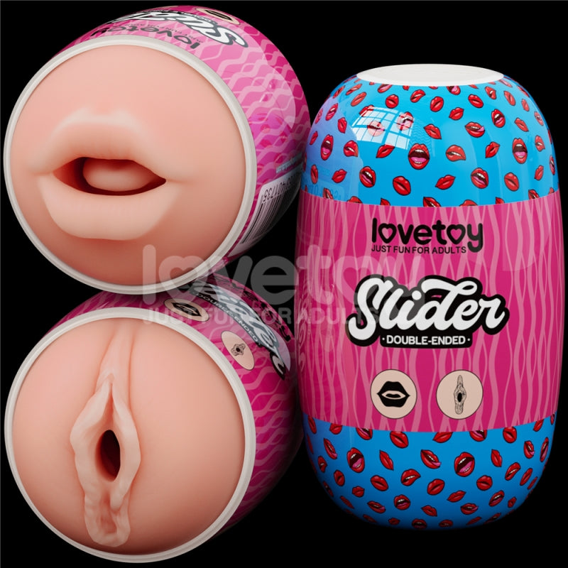 Мастурбатор для мужчин Slider Double-Ended Masturbator Mouth and Vagina Flesh