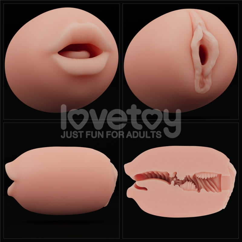 Мастурбатор для мужчин Slider Double-Ended Masturbator Mouth and Vagina Flesh