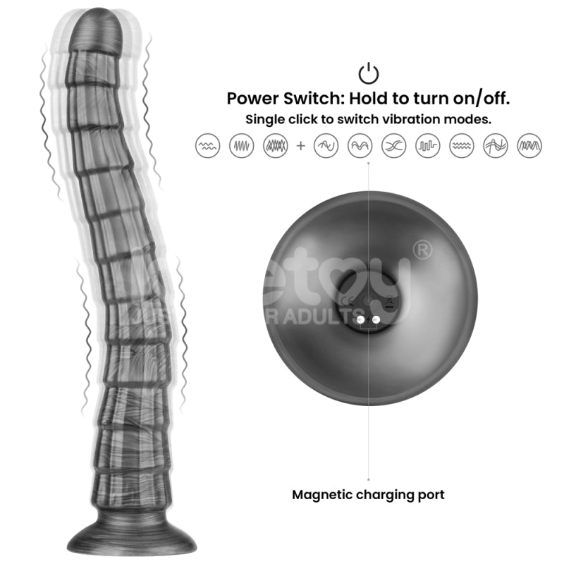 Вибратор на присоске King Sized Vibrating Vibrax Slider 14.5